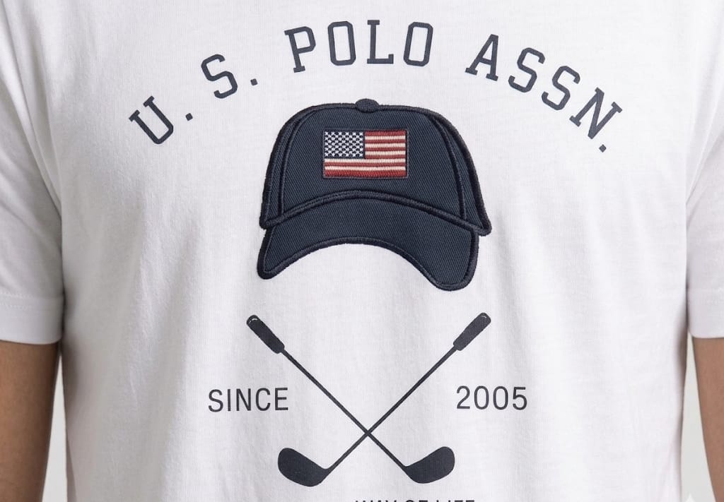 U.S. POLO ASSN. Men's Premium White Graphic Print T-Shirt