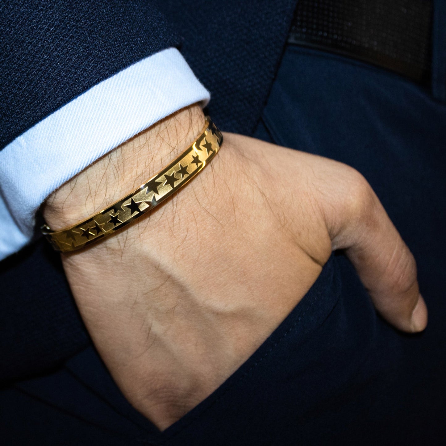 Dashing Star Gold Men's Bracelet