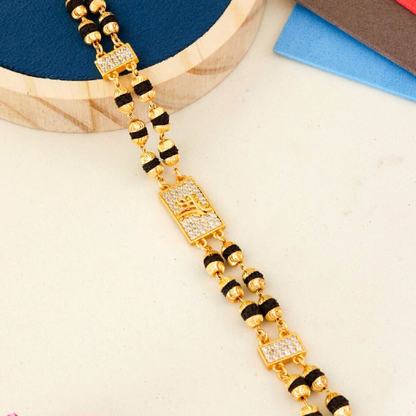 2 Line Maa Rudraksha Diamonds Bracelet For Men
