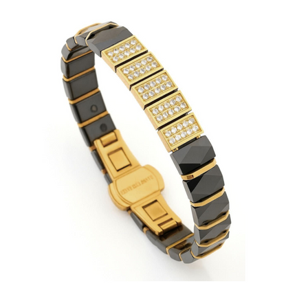 Ceramic Stainless Steel Diamond Bracelet For Men