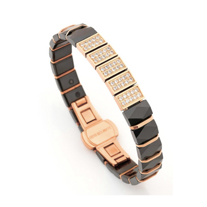 Ceramic Stainless Steel Diamond Bracelet For Men