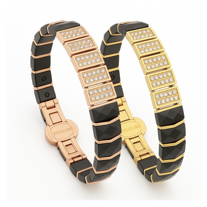 Ceramic Stainless Steel Diamond Bracelet For Men