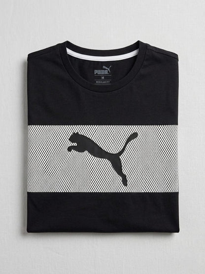Puma Men's Graphic Stripe Performance Cotton T-Shirt