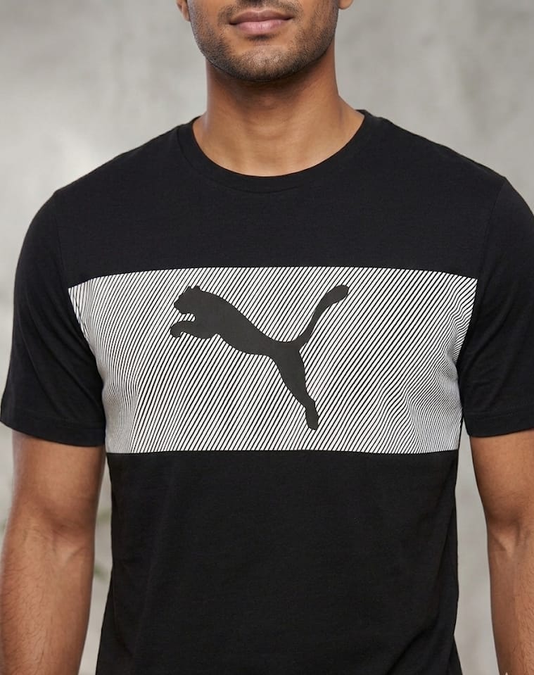 Puma Men's Graphic Stripe Performance Cotton T-Shirt