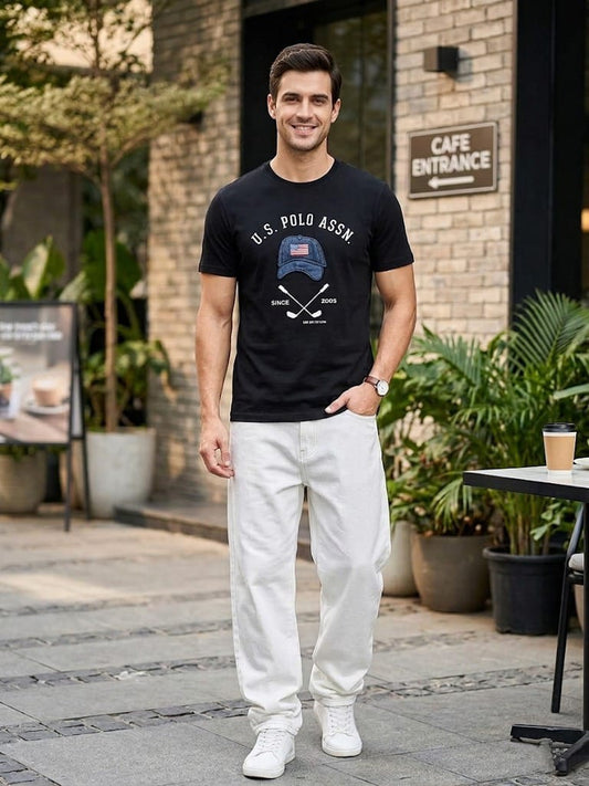 U.S. Polo Assn. Men’s Urban Graphic Tee – Midnight Black