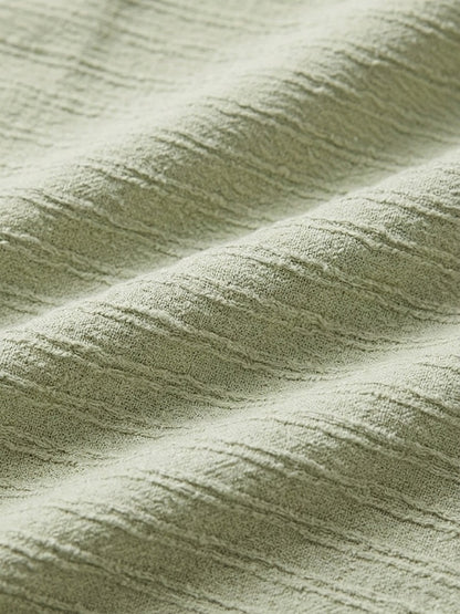 Men's Pistachio Green Ripple-Textured Full Sleeve T-Shirt