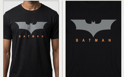 Men's Premium Cotton Batman Graphic Print T-Shirt - Black