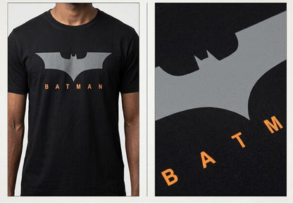 Men's Premium Cotton Batman Graphic Print T-Shirt - Black